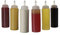 Oaklyn (6er-Packung 8-oz-Plastik-Squirt-Gewürz-Squeeze Flaschen mit Drehdeckeldeckeln – Top Mayo Hot Sauces Olivenöl Ketchup-Senf-Spender – Bulk Clear BPA-freies BBQ-Gewürz-Set