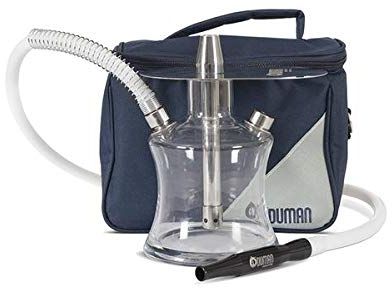 Cachimba Oduman N2 Clear Travel 1 - Tubo para shisha (incluye bolsa de transporte) chicha hookah