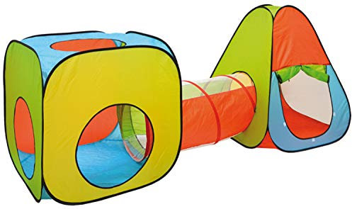 LittleTom Bällebad Kinderzelt für Drinnen & Draußen - 260x90x100 Bällebad Baby Spielecke Wohnzimmer Kinderspielplatz Indoor Spielplatz Zelt Deko Kinderzimmer Spielzeug Bällebad Indoor Spielgeräte