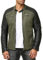 Red Bridge Hommes Veste Similicuir Biker Occasionnels Nervuré Mode Coton Blouson,M6070 - Kaki,M
