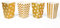 ewtshop® Popcorn-Boxen, 40 Stück in 4 verschiedenen Designs, Popcorn Tüten oder Candy Container für Partys, Kinoabende und vieles mehr