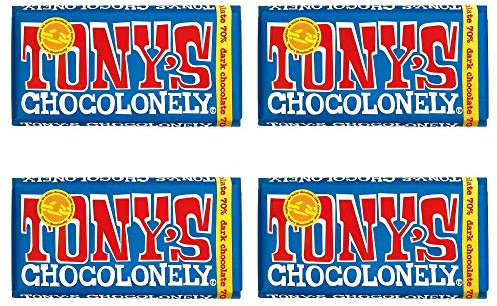 Tony's Chocolonely Vegan Dark Chocolate 180g - 4 Pack, Dark Chocolate