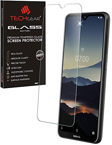 TECHGEAR GLASS Edition Screen Protector for Nokia 6.2, Genuine Tempered Glass Screen Protector [2.5D Round Edge] [9H Hardness] [Crystal Clarity] [Scratch-Resistant] [No-Bubble]