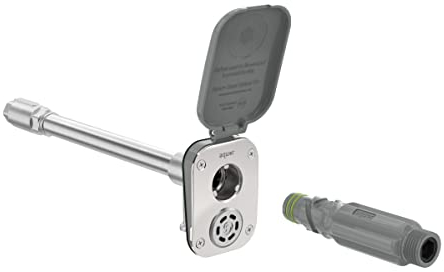 Aquor House Hydrant V2+ Robinet d'extérieur anti-gel avec connexion rapide et anti-siphon, système anti-gel, 30,5 cm, gris ardoise