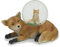 Euro Souvenirs Fuchs Schneekugel Tier Tiere Schneekugeln Harz 6 cm Europäisch Braun