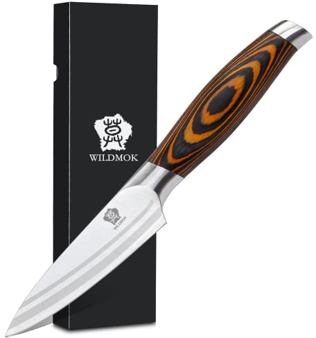 WILDMOK 3.5 Paring Knife - German Stainless Steel Fruit Knife with Ergonomic Handle - Razor Sharp, Comfortable
