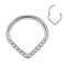 CM Crareesi Mania Tropfen Ohrring Creolen Helix Piercings Chirurgenstahl 16G Conch Piercing Ring Tragus Piercing Silber V-Form Helix Nasen Septum Rook Ring Hoop Knorpel Nasenpiercing mit Zirkonia