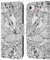 Head Case Designs Offizielle Mad Dog Art Gallery Fuchs Welt Schwarz und Weiss Doodle Leder Brieftaschen Handyhülle Hülle Huelle kompatibel mit Apple iPhone 7/8 / SE 2020 & 2022