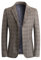 YOUTHUP Blazer Homme Casual Slim Fit à Carreaux Blazer d'affaires Costume Chic pour Hommes Gris Clair S