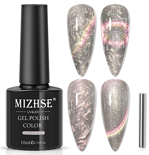 MIZHSE Shell Effect UV Nagellack Reflektierend Shell Glänzend Effekten Magnetisch UV Gel Nail Polish mit 1*Magnet 10ml 1PC