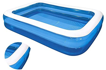 Abaseen 79 Large Paddling Pool inflatable for kids | Family Pool for Kids and Adults | Indoor Outdoor Pool | Ideal for Kids Swimming in Summer | Easy to Set Garden Pool for kids Swimming or Paddling