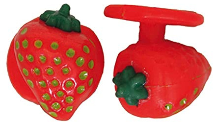 EXNER Kugel-Knöpfe/Motiv-Knöpfe Erdbeere in Verpackungseinheit von 12 Stück
