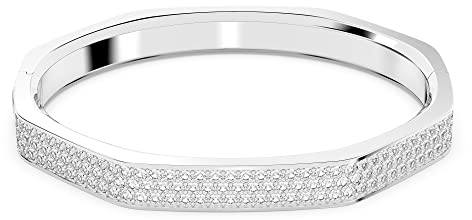Swarovski Dextera Armreif, Rhodiniertes Damenarmband mit Strahlenden Swarovski Kristallen