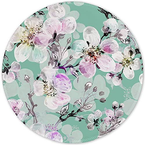 ITNRSIIET Tapis de Souris avec Bord Cousu, Tapis de Souris de qualité supérieure, texturé, imperméable, Base en Caoutchouc antidérapant, Accessoires de Bureau,Belle Fleur d'art