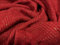 Schwerer Bouclé-Stoff aus Wollmischgewebe, mit Lurex-Glitzer, Meterware, Rot und Gold Metallic