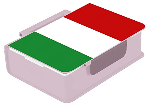 ODAWA Portavivande con bandiera dell'Italia con manico per pranzo e snack contenitore per bambini