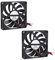 Akozon Ventiladores de 80 Mm, 21.46CFM 2PCS Conjunto de Impresora 3D Ventilador de 12V 80x80x10 80x80 Ventilador de Enfriamiento 12V 6000RPM 2 Pines 12 Voltios 8x8 Parte Alta Velocidad