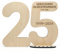Holzschild Gästebuch Jahreszahl 25, mit Geburtstagsgruß Gravur zum selbst beschriften als Geschenk mit Ständer und Geburtstagskerzenhalter - für 25 Geburtstag Deko, 25 Jahre Jubiläum oder Hochzeit