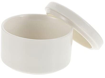CIYODO Ceramic Jewelry Box and Round Ceramic Ring Box White Porcelain Storage Container for Earrings and Accessories Suitable for Home and Travel