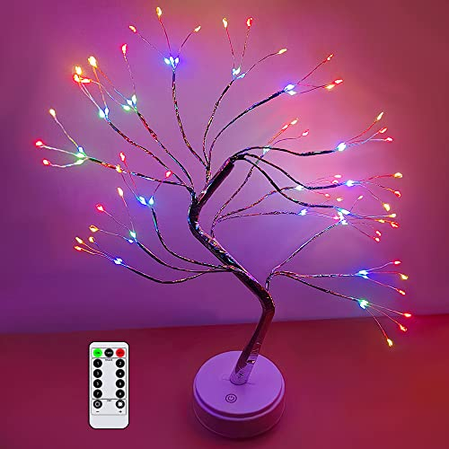 HONPHIER Arbol LED Decorativo Lampara de Arbol Lampara Bonsai Lampara Bonsai Interior 108 LED Lámpara Decorativa con Control Remoto (Multicolor)