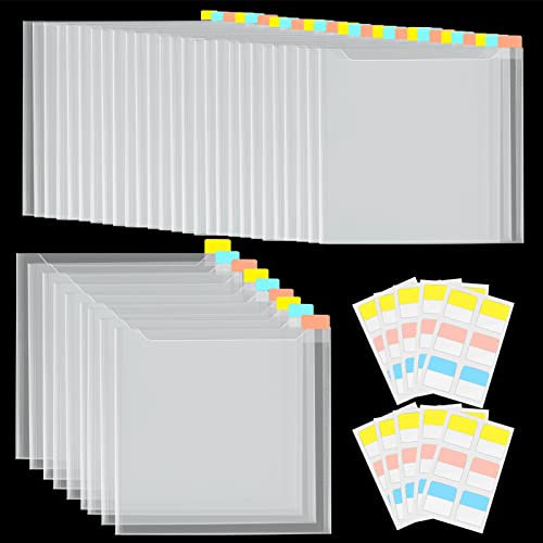 Caydo 36-teilig 6x6 Zoll Scrapbook-Papieraufbewahrung, mit 60-teiligen klebenden Registerkarten zur Aufbewahrung von Scrapbook-Papier, Karton und Vinylfolien