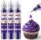 Black Food Colouring - 30ml×3 Bottles Concentrated Food Colouring Liquid for Baking, Cake Decorating, Candy, Macaron, Icing and Cooking (Purple, 3 Bottles x 30ml)