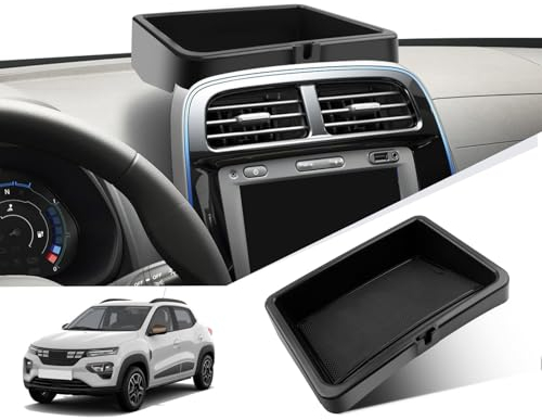 GIUD Dacia Spring Electric 2022 2023 Ablage hinten Navigation, Organizer für die Aufbewahrung von kleinen Gegenständen, Dacia Spring 2022 2023 Zubehör (Ablage hinten Navigation)