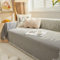 Gualiy Couch Überzug 180x300cm, mit Streifendesign Sofa Überzug 3 Sitzer Sofa Überzug Abwaschbar Hellgrau Sofa Überzug für Wohnlandschaft