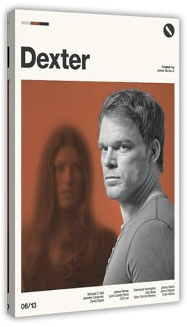 DEXTER – TV-Poster, Leinwand, Poster, Schlafzimmer, Dekoration, Sport, Landschaft, Büro, Raumdekoration, Geschenk, Rahmen-Stil, 60 x 90 cm