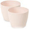 PECZEKO Blumentopf matt, Pflanzkübel aus Übertopf Kunststoff Dekorativer Topf für, groß Pflanzen 2X blumenkübel Set, blumenkübel kräutertopf, (2 Pack) Rosa, ø 19 cm