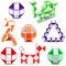 Steemjoey 8 Pack 24 Blocks Magic Snake Cube, Party Bag Fillers for Kids, 3D Puzzles Games Fidget Snake Toy Birthday Party Favors Christmas Stocking Fillers for Toddlers Kids Boys Girls (Color Random)