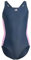 adidas Mädchen Cut 3-Stripes Swimsuit, Aurora Ink/Preloved Purple/Pink Spark, 5-6 Years