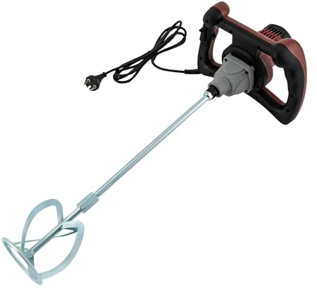 Mörtelrührer Rührwerk Rührgerät 1600W 0-720 U/Min Mit 60cm Rührstab 2 Kohlebürsten 2 Schraubenschlüssel Betonmischer Für Beton Zement Gipskartonschlamm Mörtel Farbe