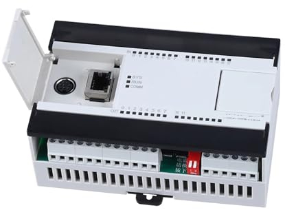 FUNTLY PLC Ethernet-SPS FX3U-M26MT-E Ersetzen Sie das programmierbare Controller-Logikrelais-Transistor-Analogboard-USB-SC09-FX-Kabel (Color : FX3U-M26MR-E)