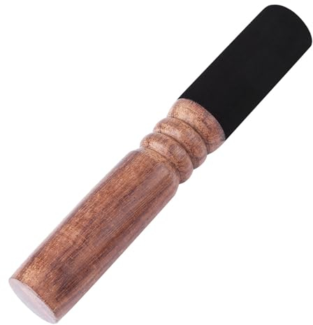 Cuenco Tibetano Malle, Esculpido A Mano En Nepal, Mazo Envuelto En Cuero, Cuenco Con Sonido De Madera, Palo Para Meditación, Yoga, Relajación