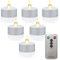 Baikaraer 24Stück Flammenlose LED Teelichter mit Fernbedienung & Timer – Batteriebetriebene Flackernde Kerzen (400+ Stunden Laufzeit) – Ideal für Hochzeiten, Halloween, Party-Deko Warmweiß