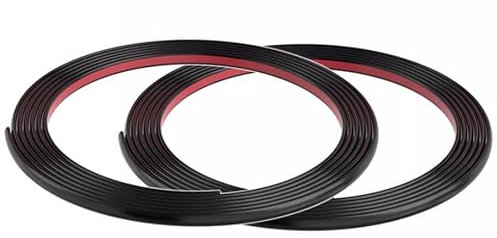 10M(5M*2 Rolls) Black Flexible Moulding Trim,Self-Adhesive Decorative Edging Strip for Tile, Wall, Mirror, Ceiling, Floor, Panel, Cabinet,Peel and Stick PVC Mirrior Frame Trim,8MM