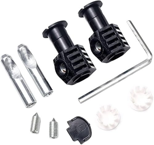 Daaxing Kit di fissaggio per WC, kit di bulloni di fissaggio universali per WC sospeso a parete, cerniere di fissaggio superiori in acciaio inox, viti per coperchio, facile da usare (nero)