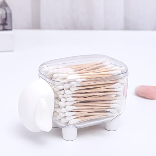 YDuupxe Kunststoff-Wattestäbchenhalter, Wattestäbchenhalter, Zahnstocherbox, Wattestäbchenhalter, Zahnstocherbox, Staubdicht, Schaf-Design, Zahnstocher, Wattestäbchen, Zahnseide-Picks,