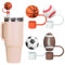 4 pcs Ball Straw Cover 10mm Straw Cover Caps Fit for Stanley Cup,0.4 in Drinking Straw Covers for Stanley Tumblers, Dust-Proof Reusable Straw Tips Lids for Straw
