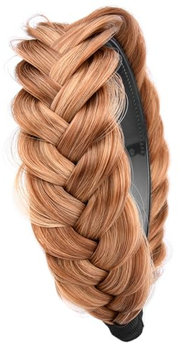 BOBIYA Breites Geflochtenes Stirnband Mit Zähnen für Frauen (Erdbeerblond)