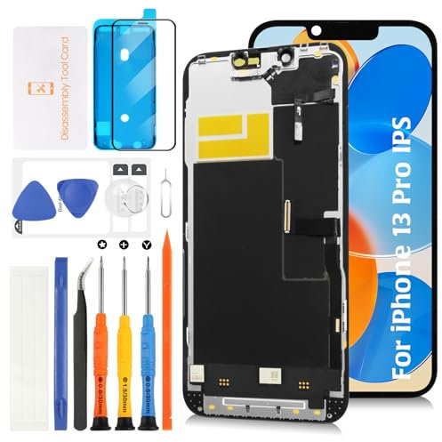 Olivechard incell for iPhone 13 Pro LCD Screen Replacement [Similar Size Notch+Sensor Cable] LCD Display Touch Digitizer Screen Assembly A2638 A2483 A2639 A2636 A2640 with Repair Tools