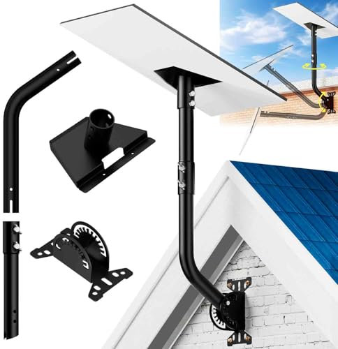 Support Starlink Gen 3, Kit De Montage Ajustable Et Rotatif Compatible Avec La Parabole Standard Starlink V3, Support Mural, De Toit Et De Poteau Pour Le Kit Internet Starlink Par Satellite, Idéal Pou