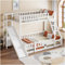 Lubvtti Litera Infantil 90/140 x 200 cm con tobogán,Cama Infantil con estantes y guías de Seguridad,Estructura Cama para niños 90/140x200 con somier de láminas,sin colchón,Blanco