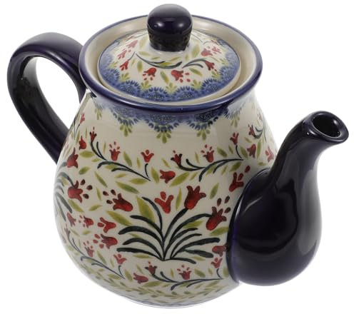 Tetera de cerámica, tetera, tetera for café, 1 tetera, tetera multiusos, recipiente for aceite de oliva, tetera con infusor, utensilio de cocina