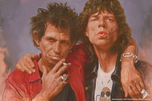 Aufkleber Sticker Keith Richards & Mick Jagger by Krüger ca. 15x10 cm