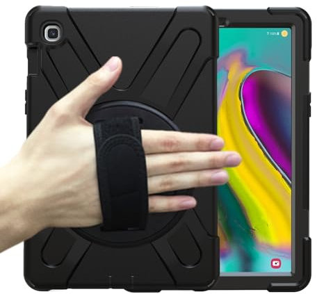 Funda protectora para tableta Compatible con Samsung Galaxy Tab S5e 10.5 2019 T720 T725 T727, funda resistente a prueba de golpes y caídas con correa for el hombro, funda protectora de silicona for ni