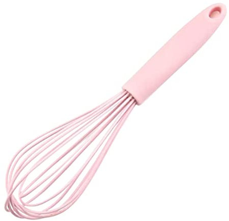 QIUCHIREMAI Silicone Whisk for Cooking and Baking, Pink pink color
