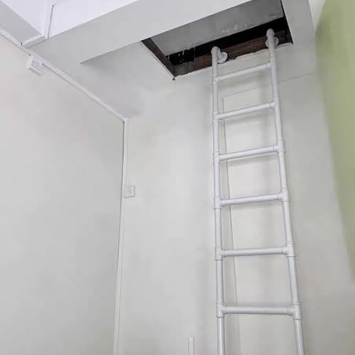 Heavy Duty Emergency Egress Ladder - Industrial Iron Pipe Bunk Bed & Wall Mounted Metal Step Ladder for Fire Escape & Home Safety - Ideal for Window Wells & Emergency Situations