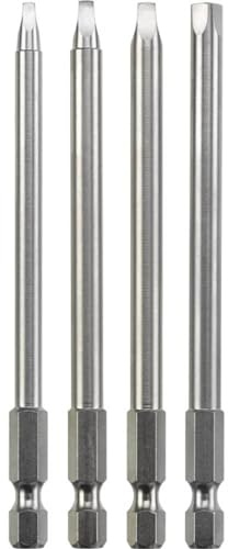 kwb Robertson Bit-Set – 4-tlg. 1 2 3 4 je 100 mm, extra lang Zoll nach ISO 1173 E
